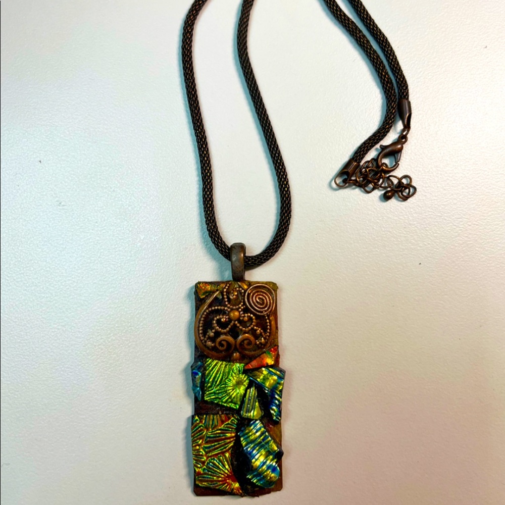 💚 NECKLACE Bronze, Green, Orange, Blue Multi Color Necklace